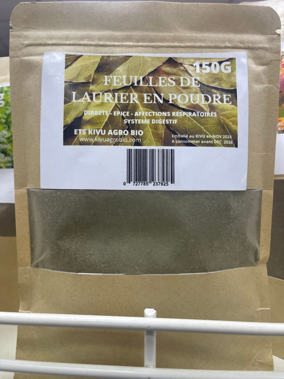Kivu Agro Feuilles De Laurier Poudre 150gr