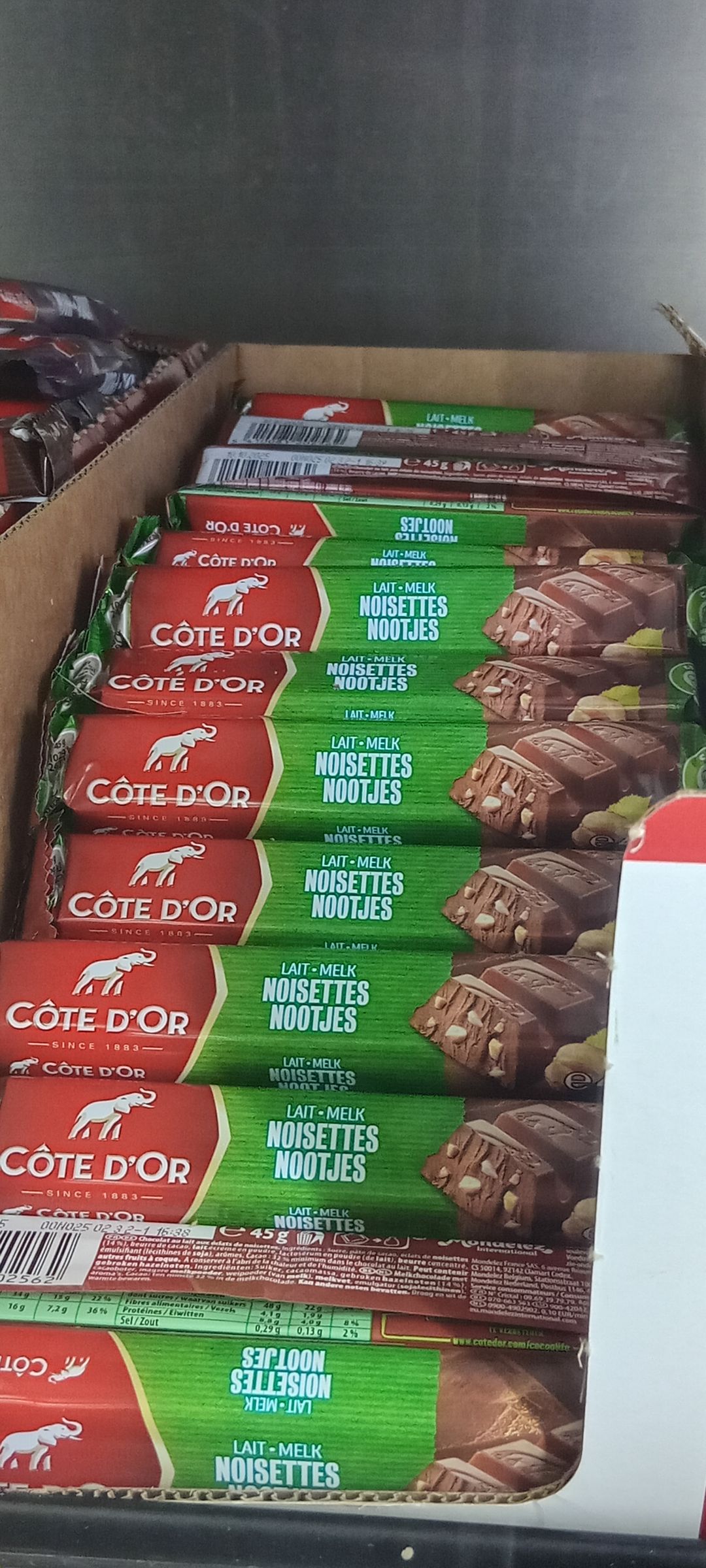 Cote D’Or Choc. Lait Aux Noisette 45gr