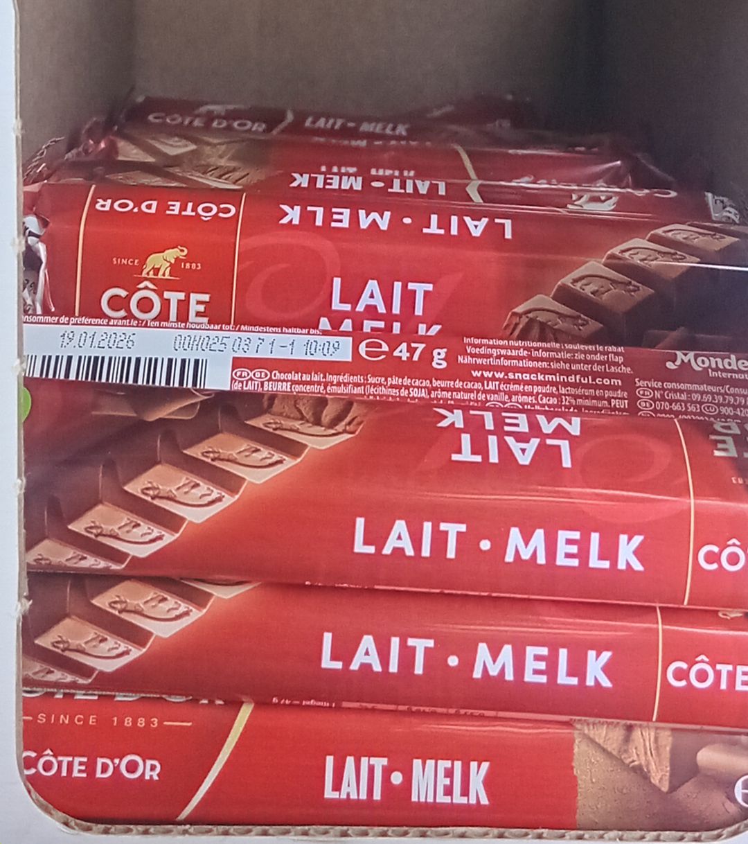 Cote D’Or Choc. Lait 47gr 