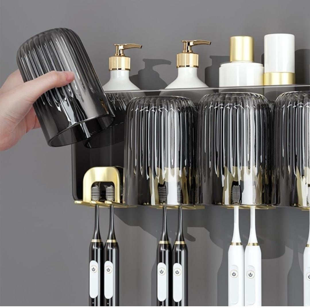 Acrylic Integrated Inverted Toothbrush Holder