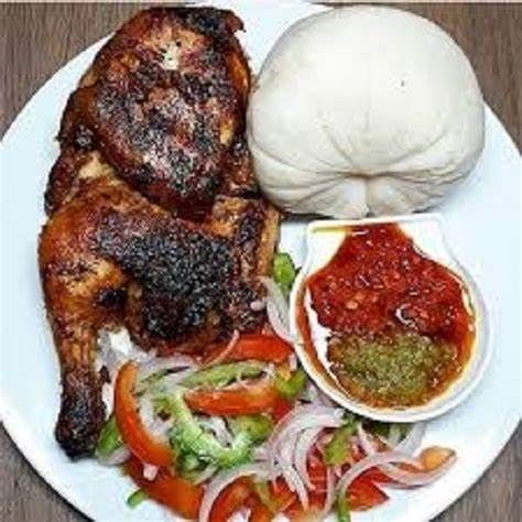 Banku with Grilled Chicken