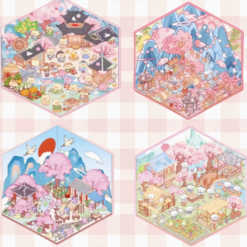 3D Japanese sticker sheet - random pick 