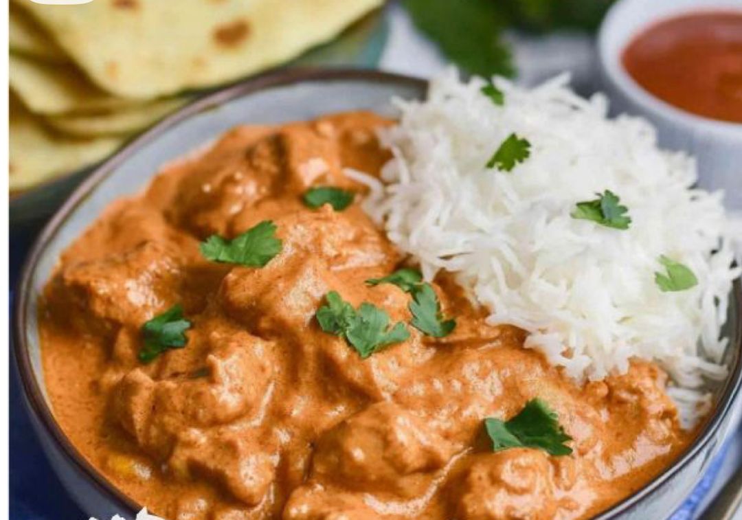 Butter Chicken with Indian Garlic Butter Rice 