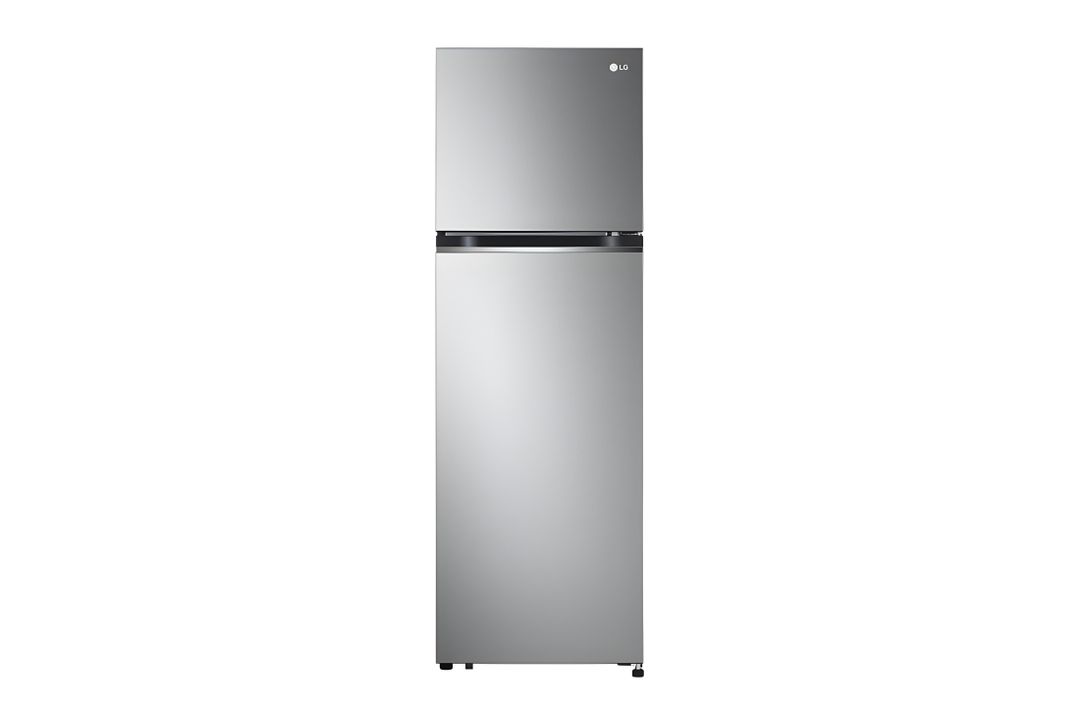 285L Top Freezer Fridge en argent platine3
