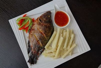 Grilled Tilapia with Yam Chips
