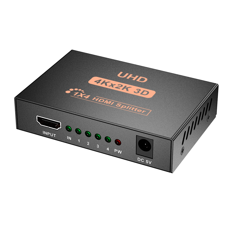 1 x 4 HDMI-compatible Splitter Converter 1 In 4 Out HDMI 1.4 Splitter Switcher HDCP 4K 1080P Dual Display for PS3 HDTV DVD Xbox