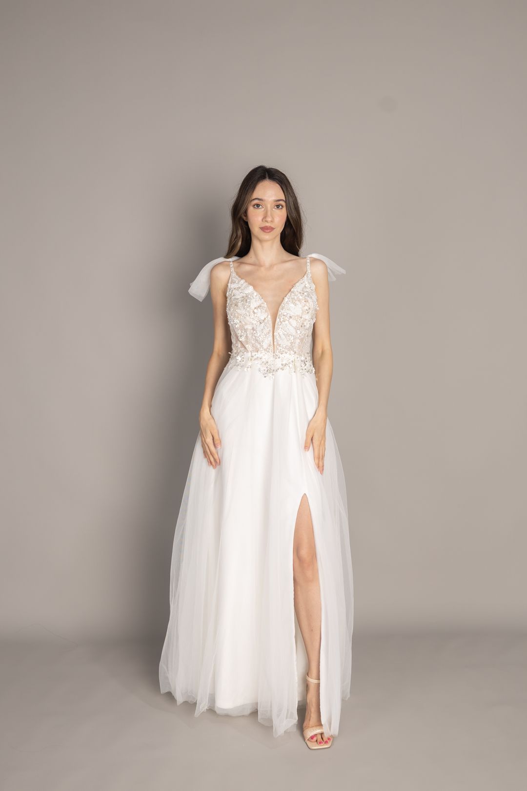 Sydney Lightweight Wedding Dress with Slit #3