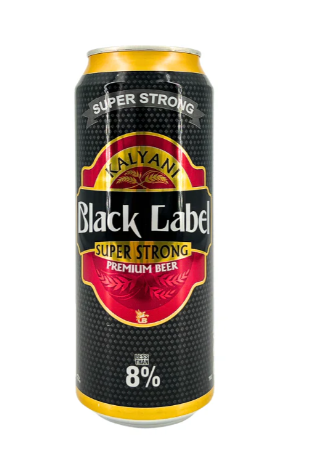 KALYANI BLACK LABEL  PREMIUM BEER alc. 8.0% 490ml 