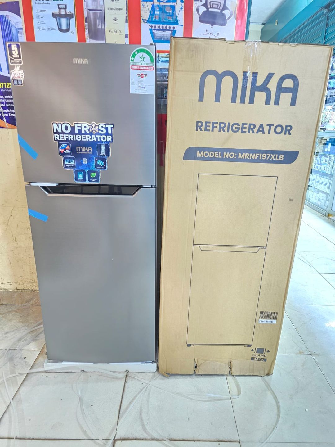 Mika 197 litres no frost double door refrigerator 