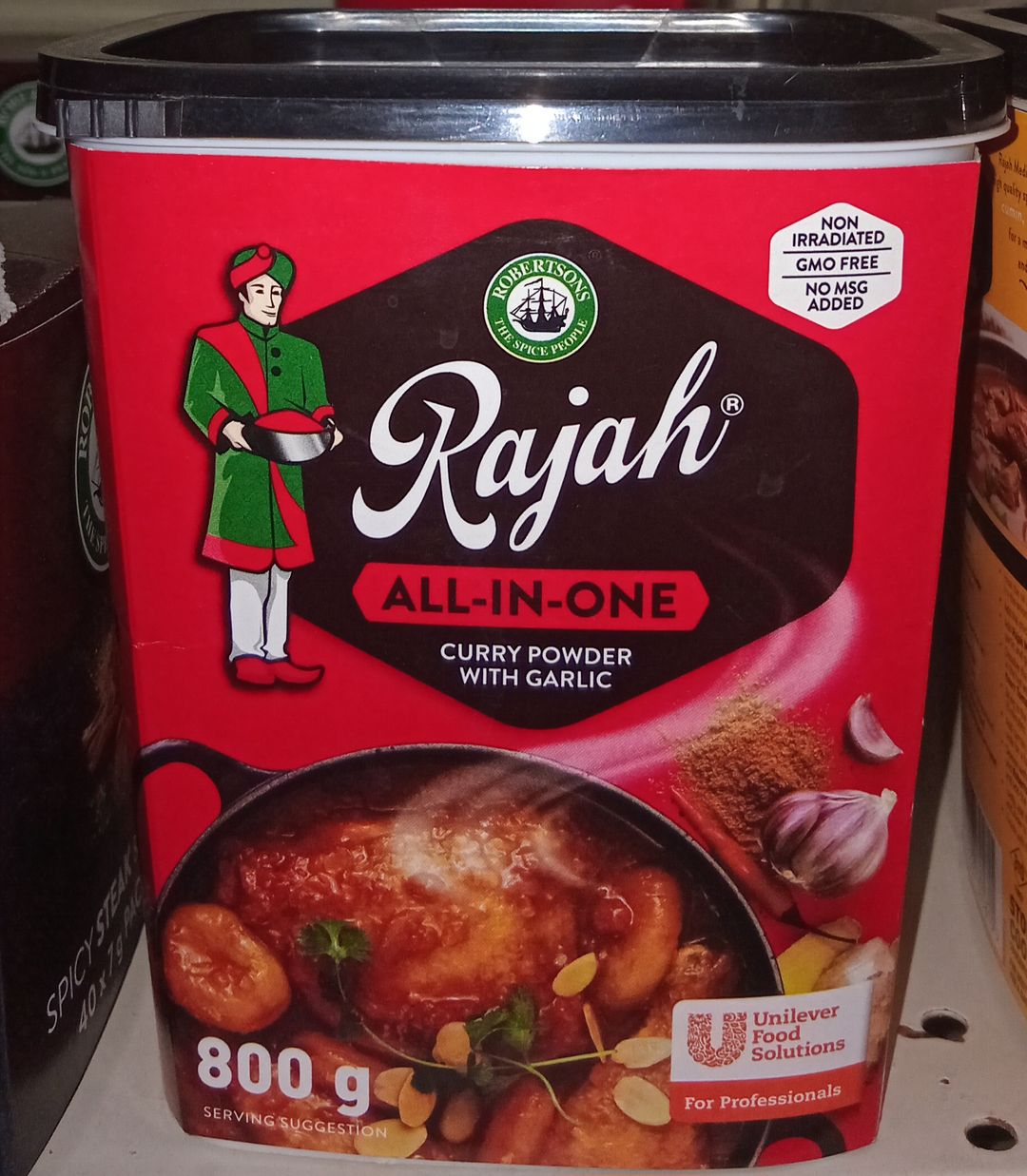 Robertsons  Boite Spice Rajah Curry/Garlic 800gr