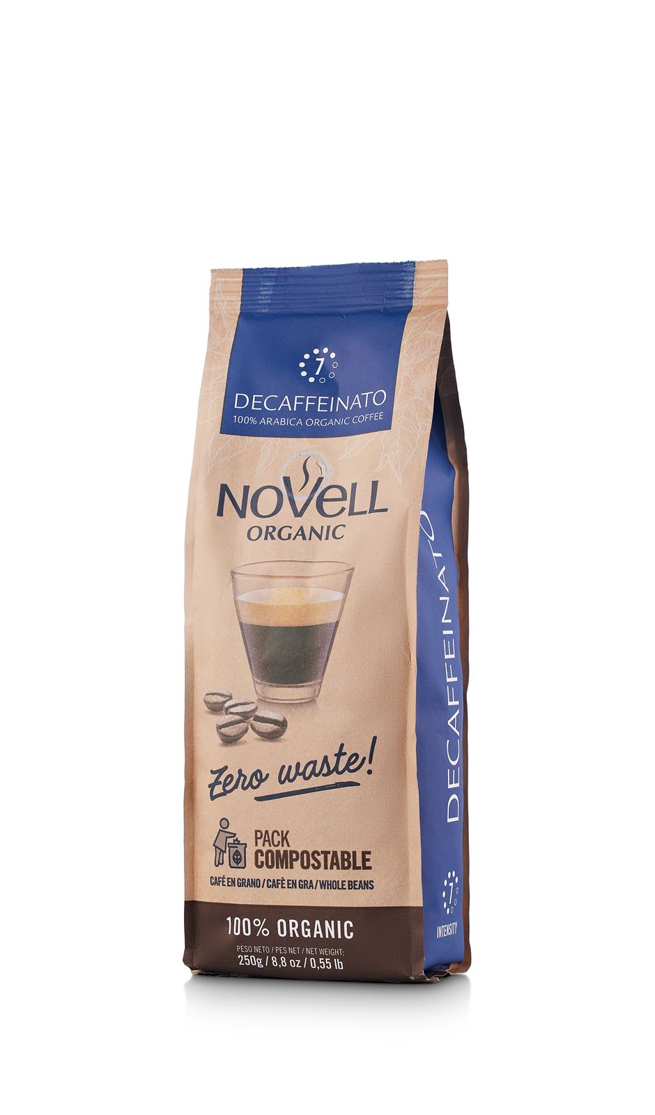 Café - Grano Orgánico - Decaffeinato - 4x250g