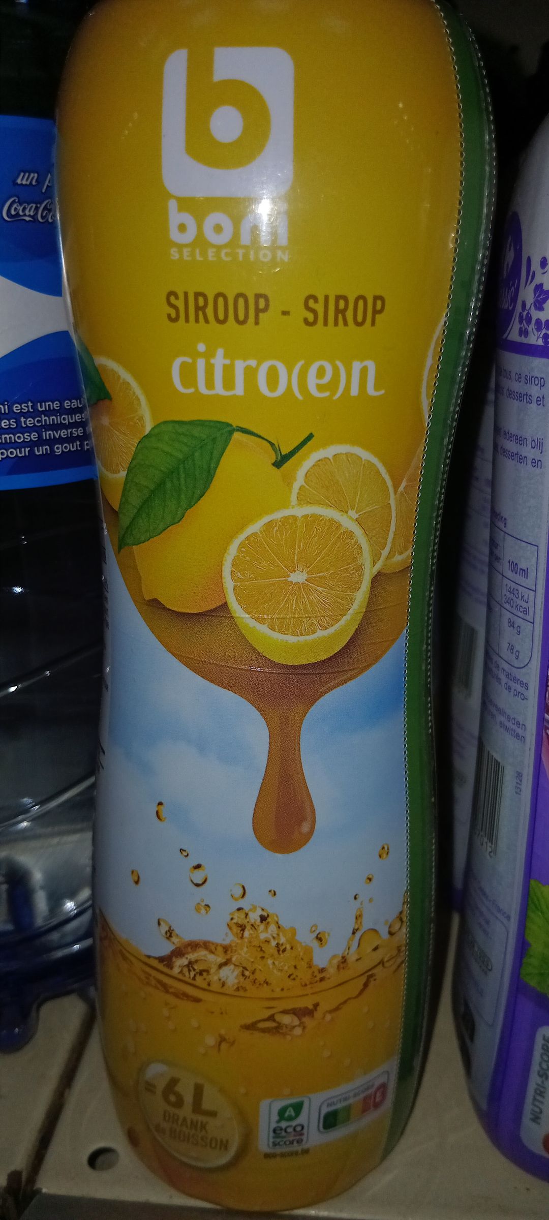 Boni Sélection Sirop Citron 750ml 