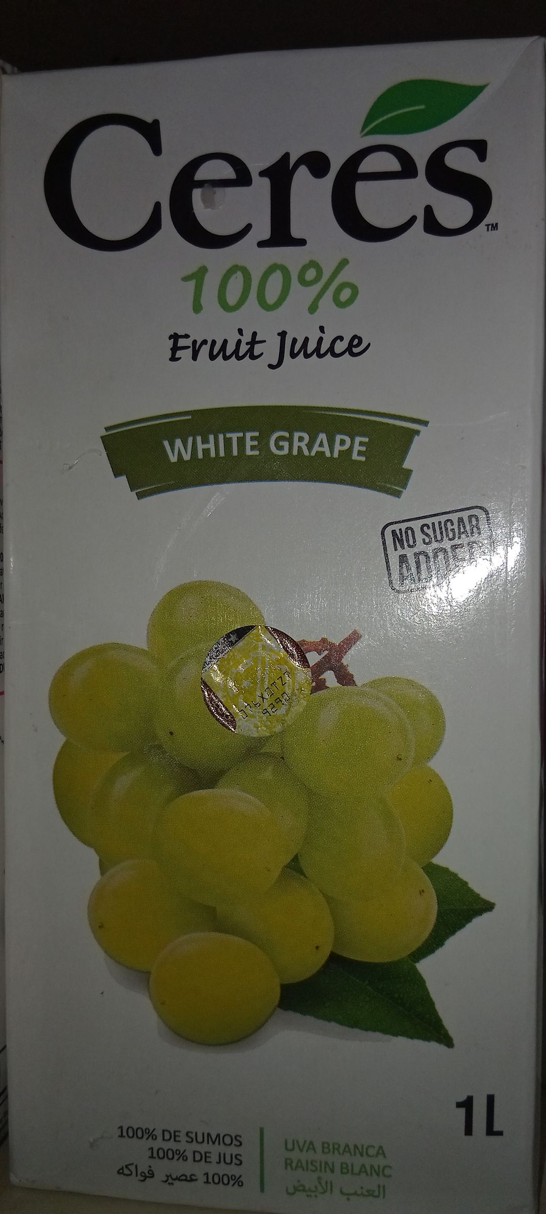 Ceres 100% Hanep. Wh. Grape 1lt