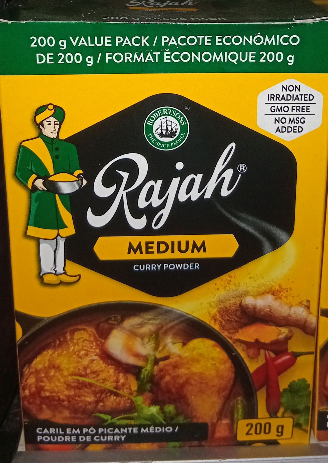 Robertsons Rajah Medium Curry Powder 200gr