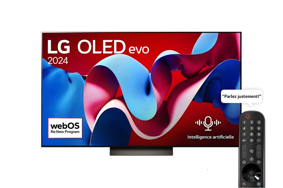 Smart TV  LG OLED evo C4 4K, 83 pouces, Télécommande Magique IA Dolby Vision webOS24 2024
