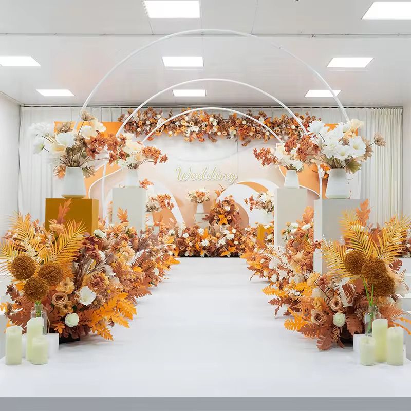 Autumn Wedding Flower Setup (Flowers Only)