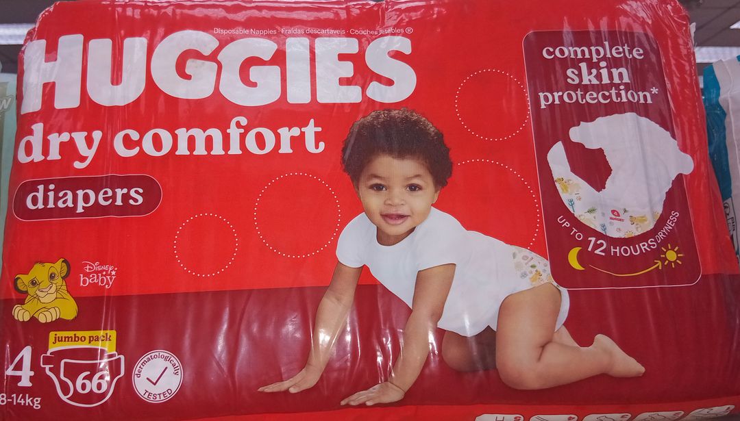 Huggies Dry Comfort Size 4 (8-14kg) Jumbo 66'S