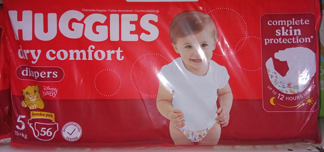 Huggies  Dry Nappies  N3 6-10kg 58’S