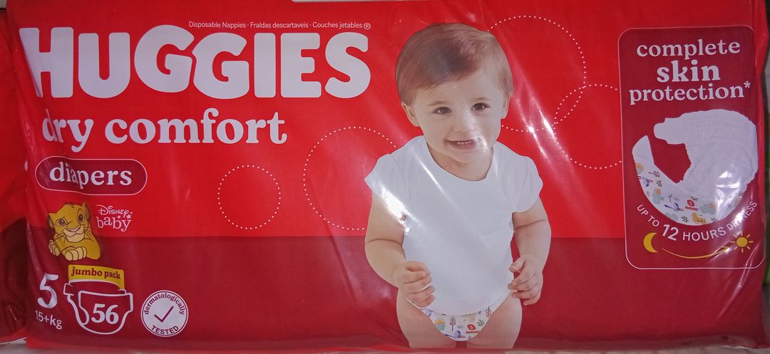 Huggies  Dry Nappies  N5 12-22kg 56’S