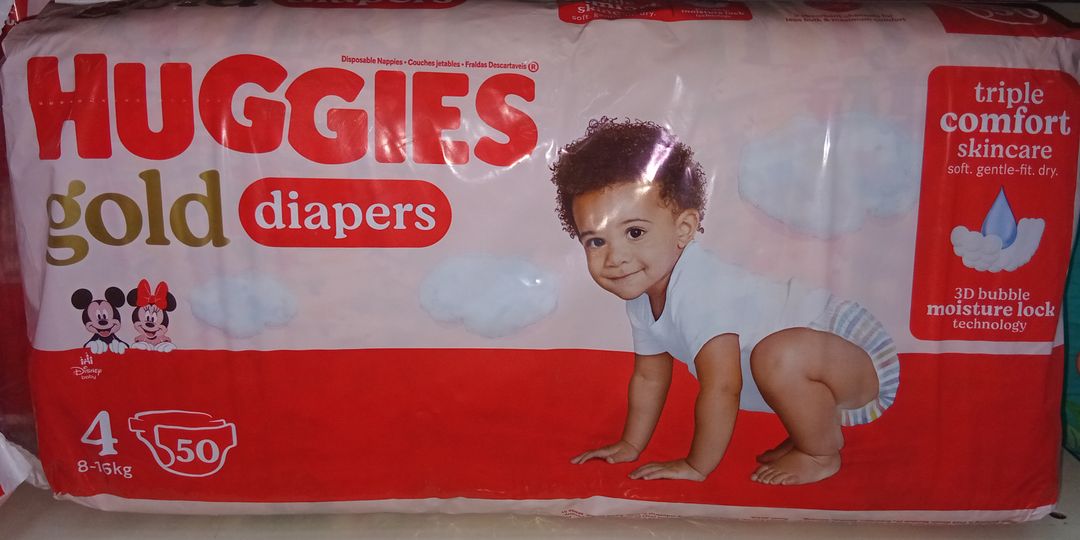 Huggies  Gold Nappies N4 8-14kg 50’S