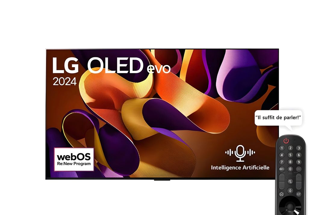 Smart TV  LG OLED evo G4 4K, 83 pouces, Télécommande Magique IA Dolby Vision webOS24 2024
