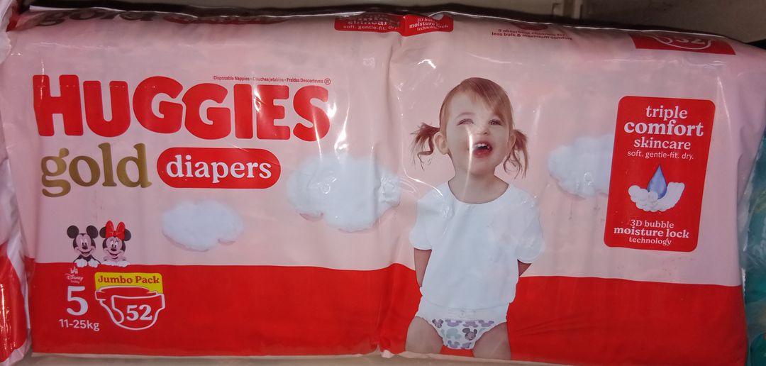Huggies  Gold Nappies N5 15kg+52'S