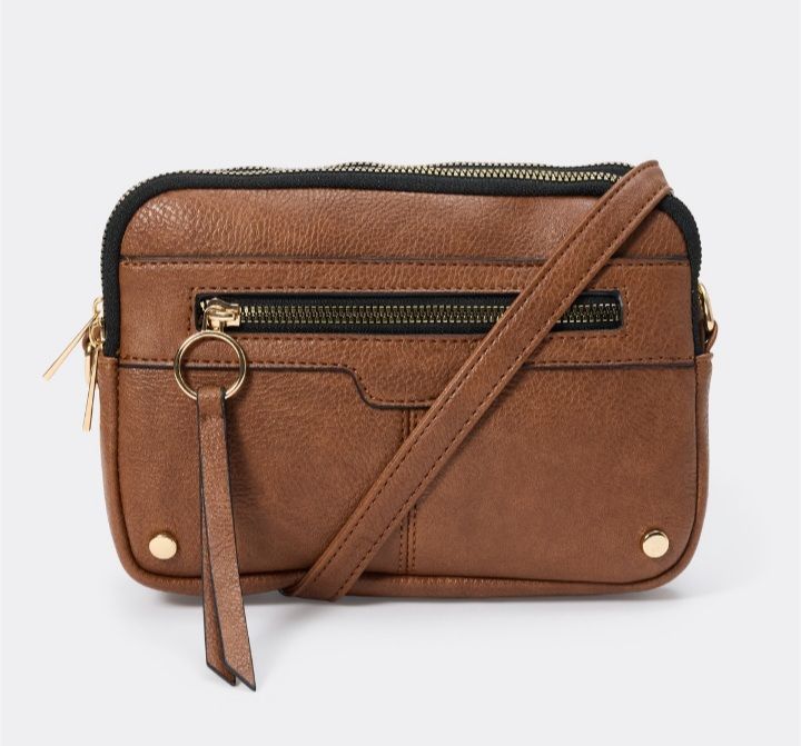 Women's Multi Zip Crossbody Bag