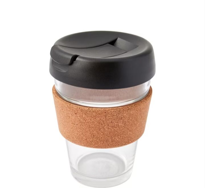 Reusable Glass Travel Cup