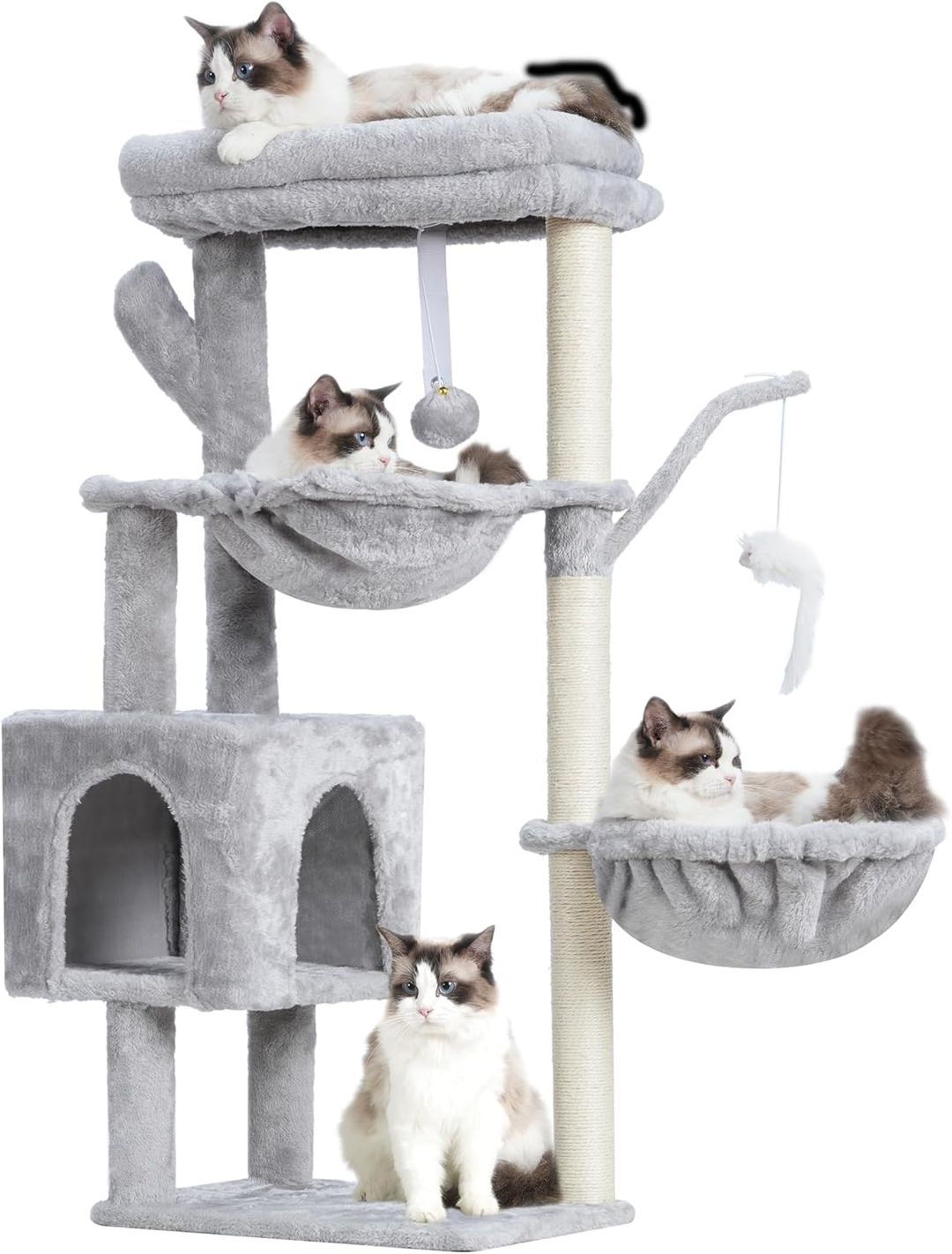 TORRE CENTRO DE ACTIVIDADES PARA GATOS DE ESTILO ARBOL 39.4"