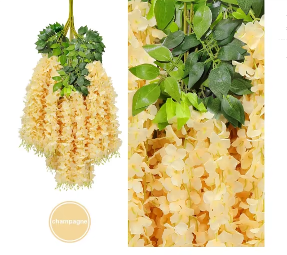 Wisteria Artificial Silk Flowers Hanging 