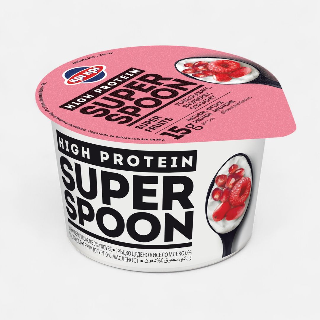 Kri Kri High Protein Super Spoon 0% Fat Goji Berry Greek Yogurt 170g