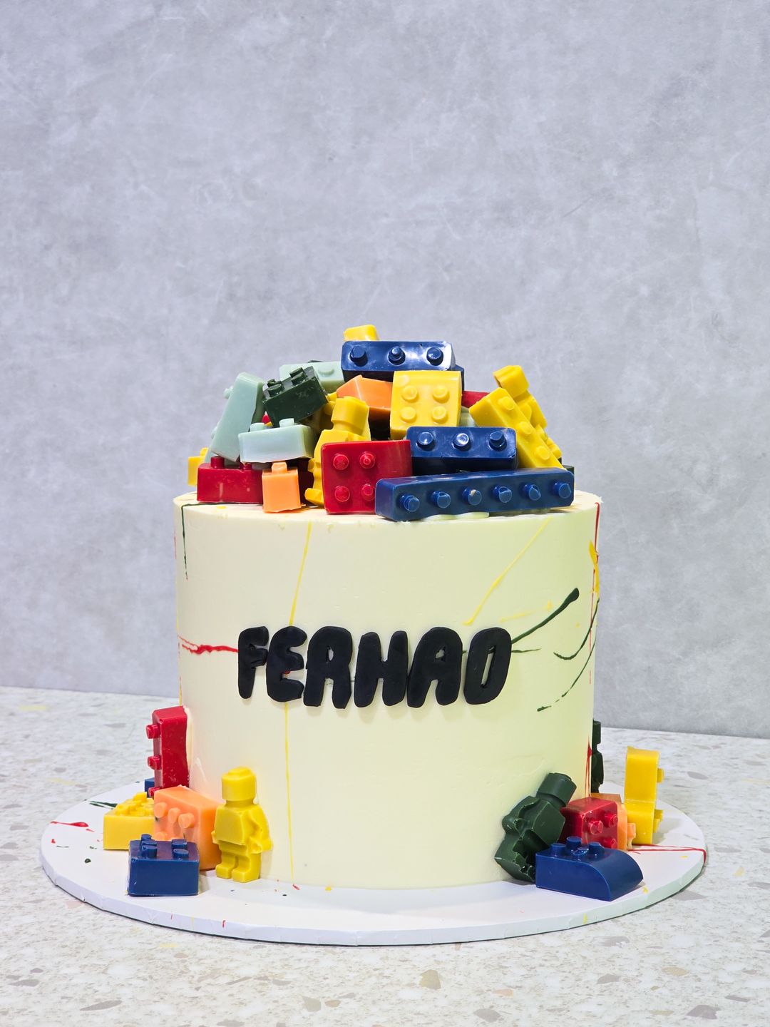 Lego themed cake
