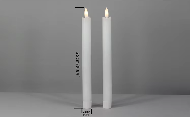 Real Wax LED Taper Candles (Battery)