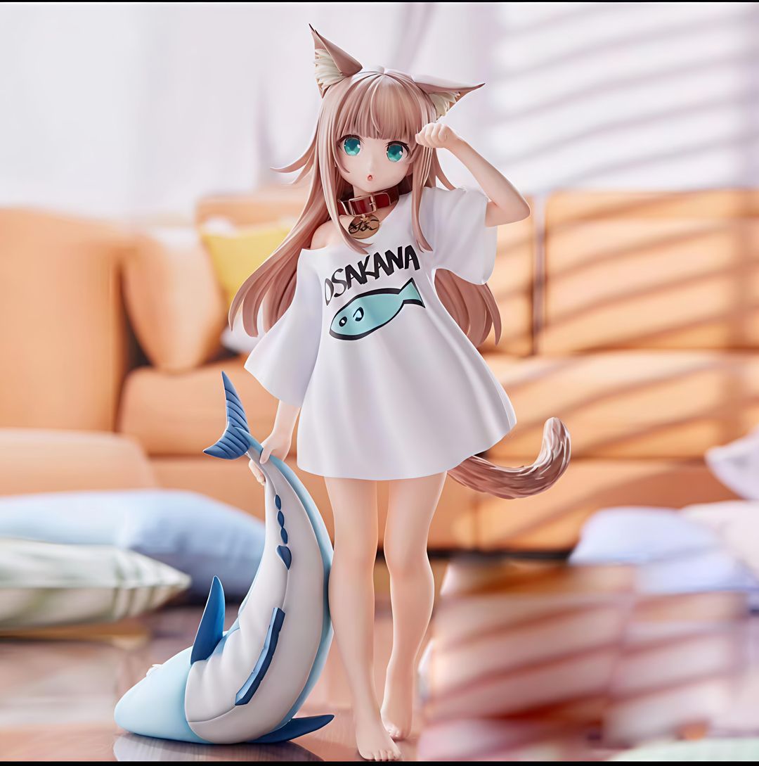 Cat Girl Soybean Powder Figure—Cute Home Decor