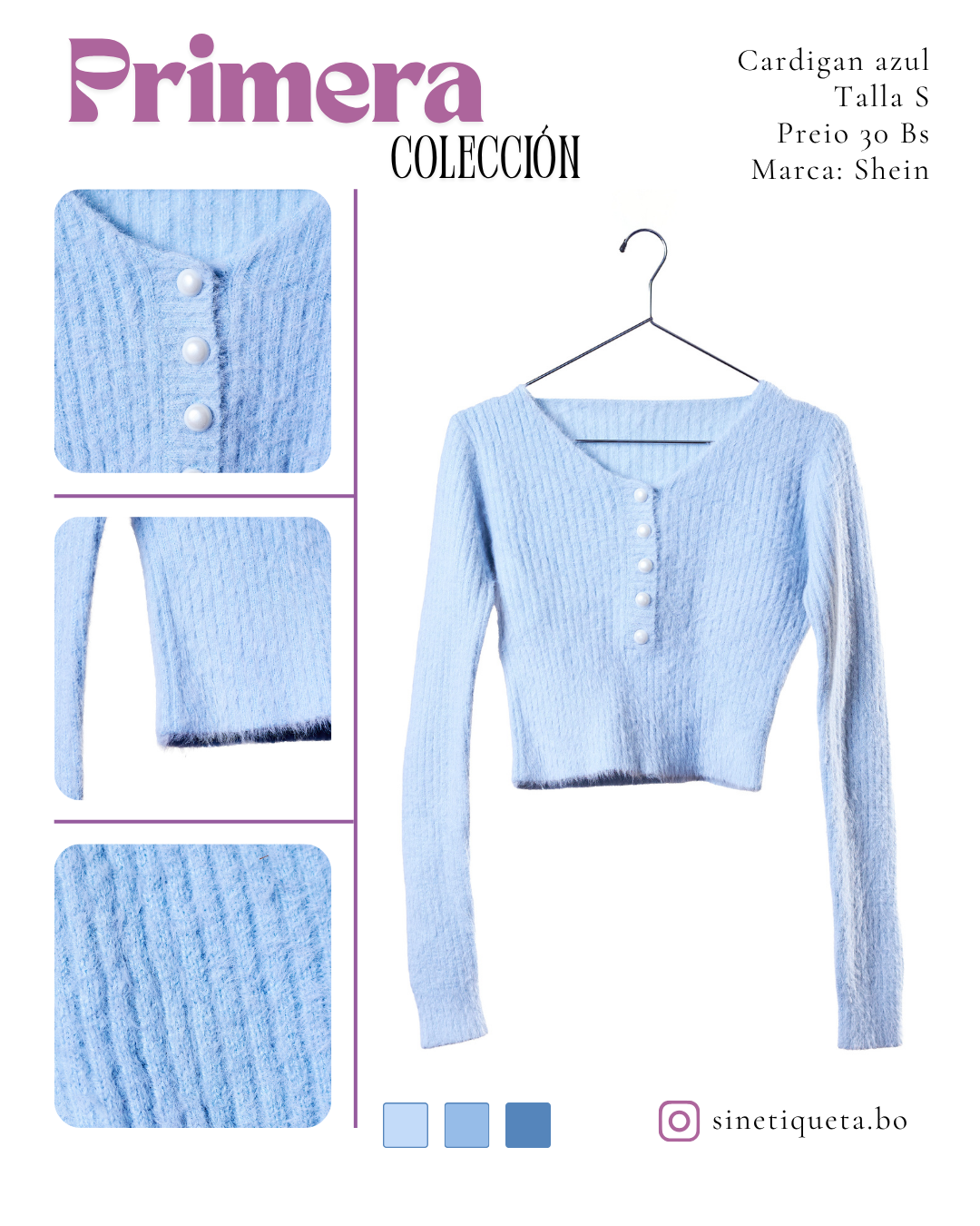 Cardigan celeste