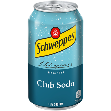 Schweppes Club Soda, 12oz.
