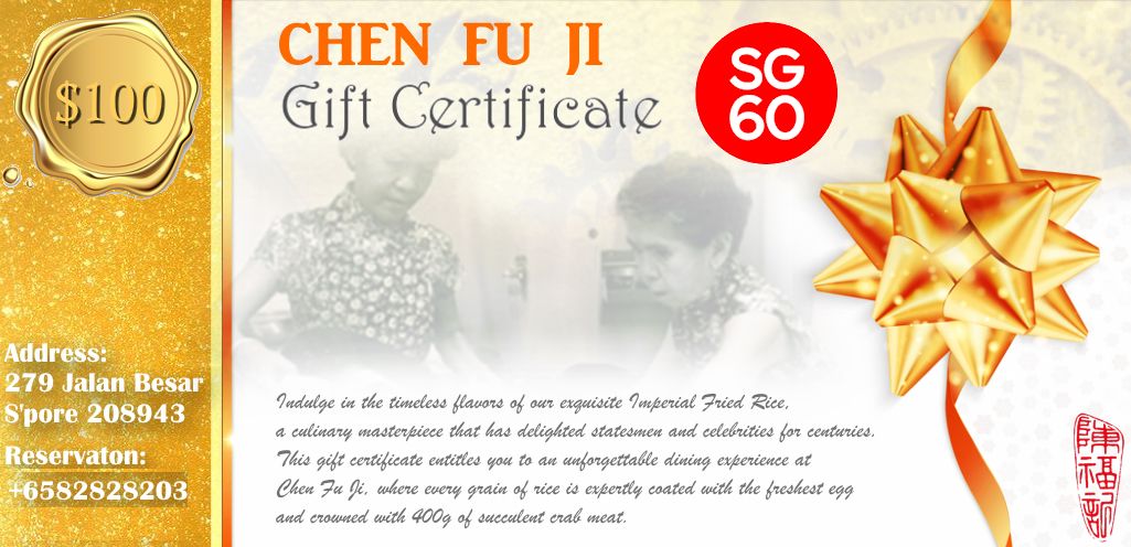 SG60 Gift Certificate (Max 1 Voucher per member) add postage $2)