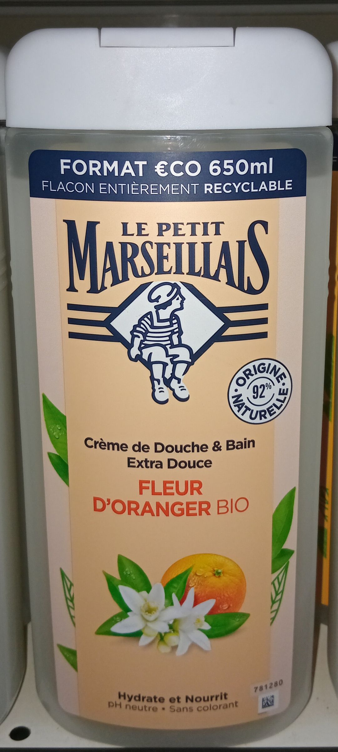 Le petit Mars. Bain/Douche Cr. Fl D'Oranger 650ml