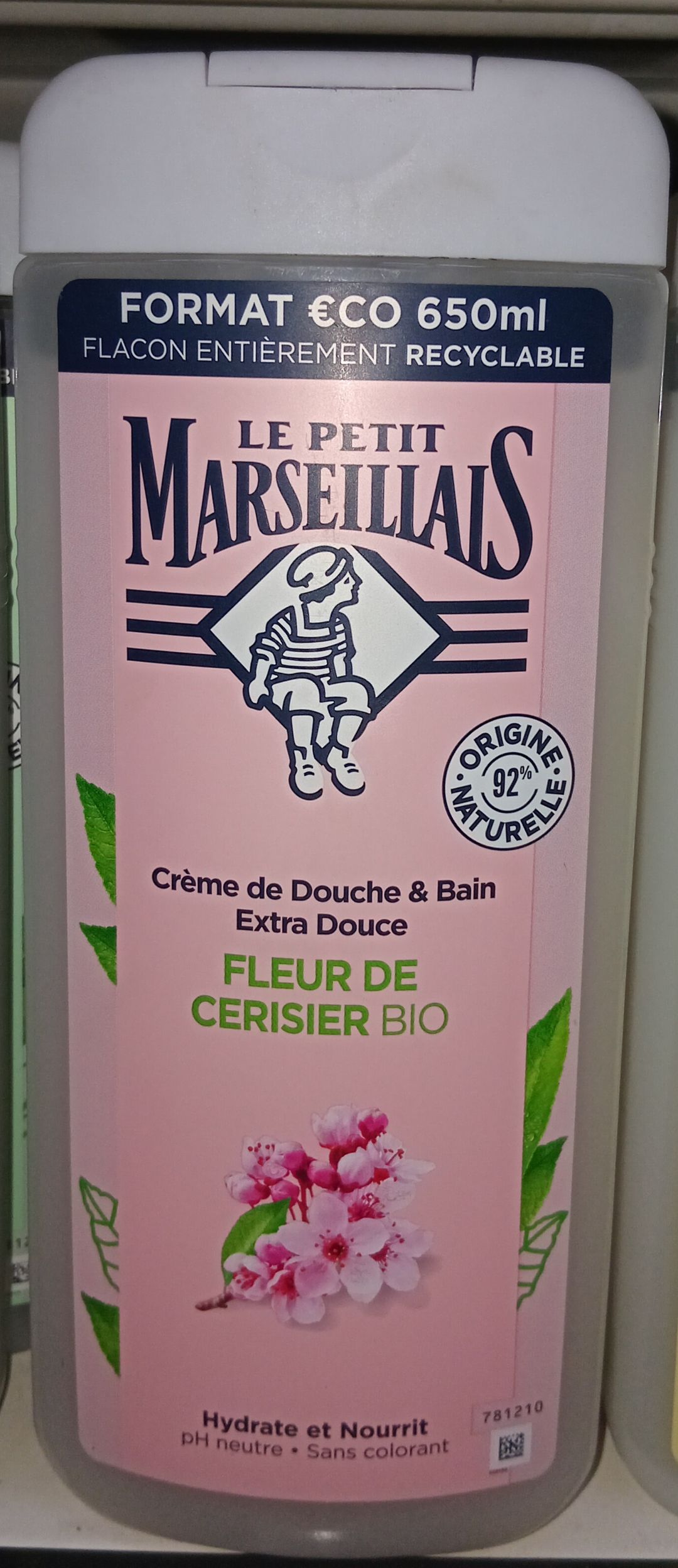 Le petit Mars. Bain/Douche Cr. Fl.Cerisier Bio 650ml