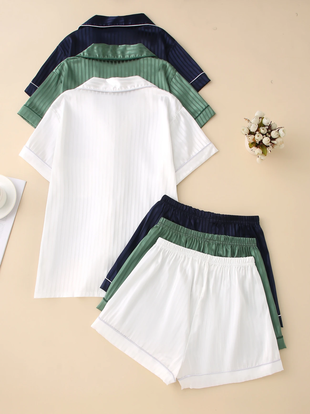 Ensembles de pyjamas en satin TailleM/L