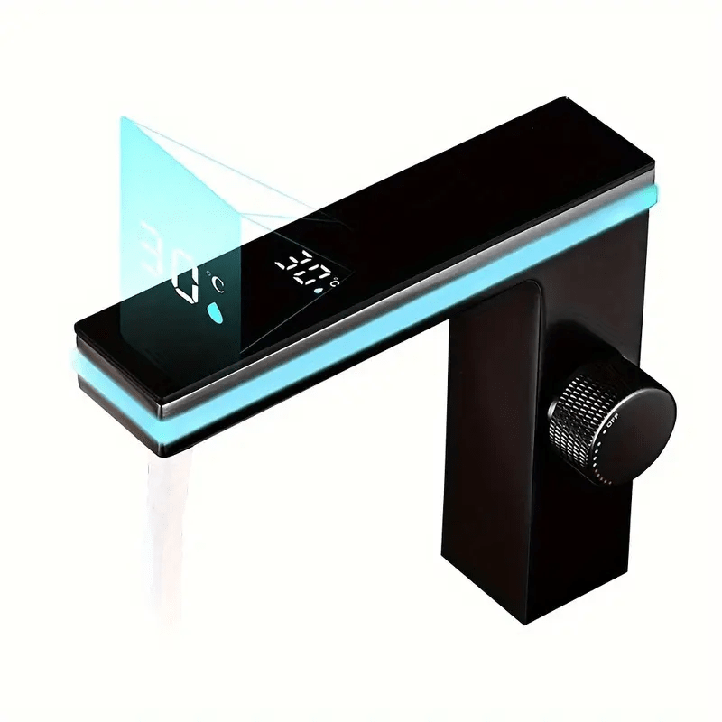 Digital Temperature Display Bathroom Sink Faucet