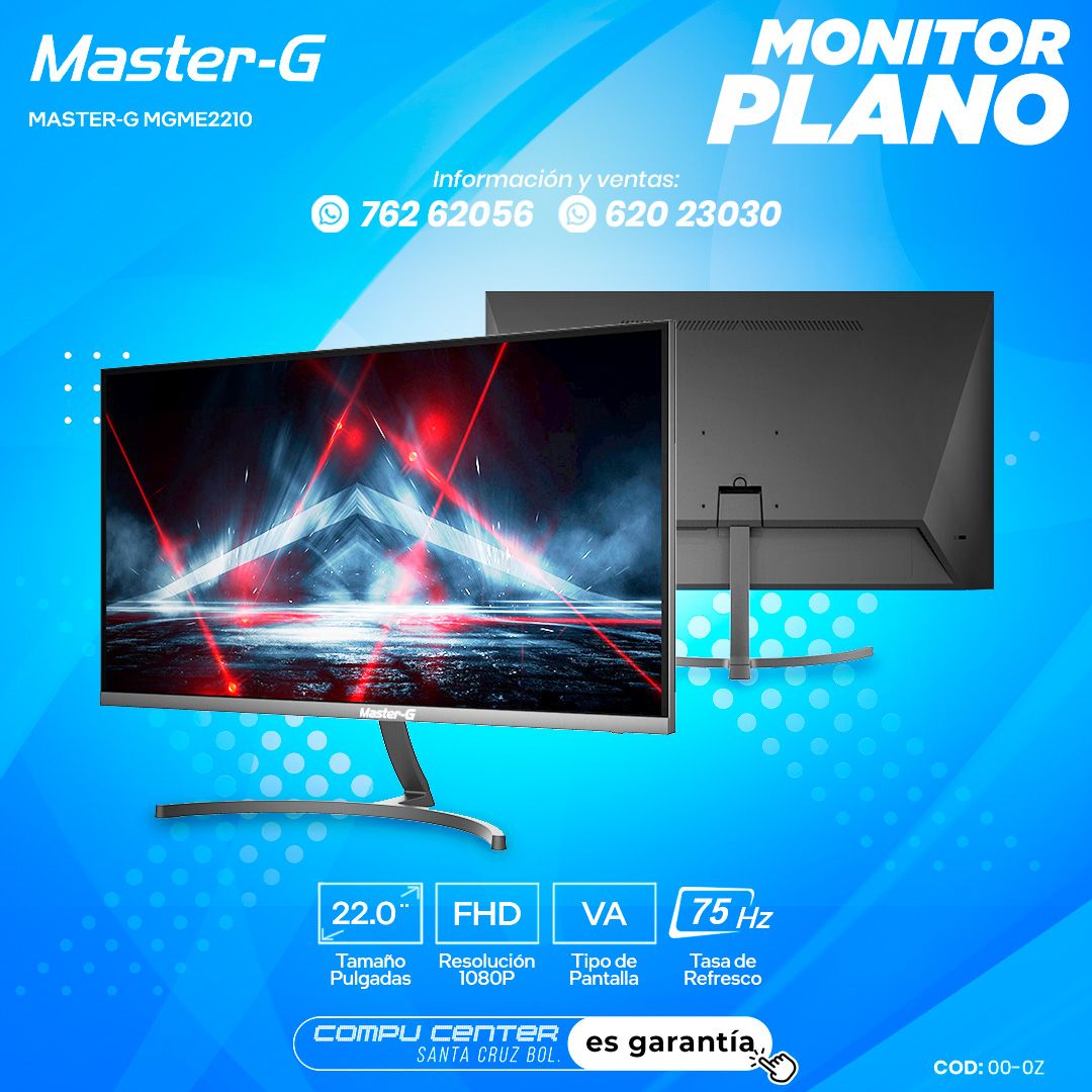 MASTER-G MGME2210 / 22.0¨ FHD / MONITOR PLANO / PANEL VA / FRECUENCIA 75HZ