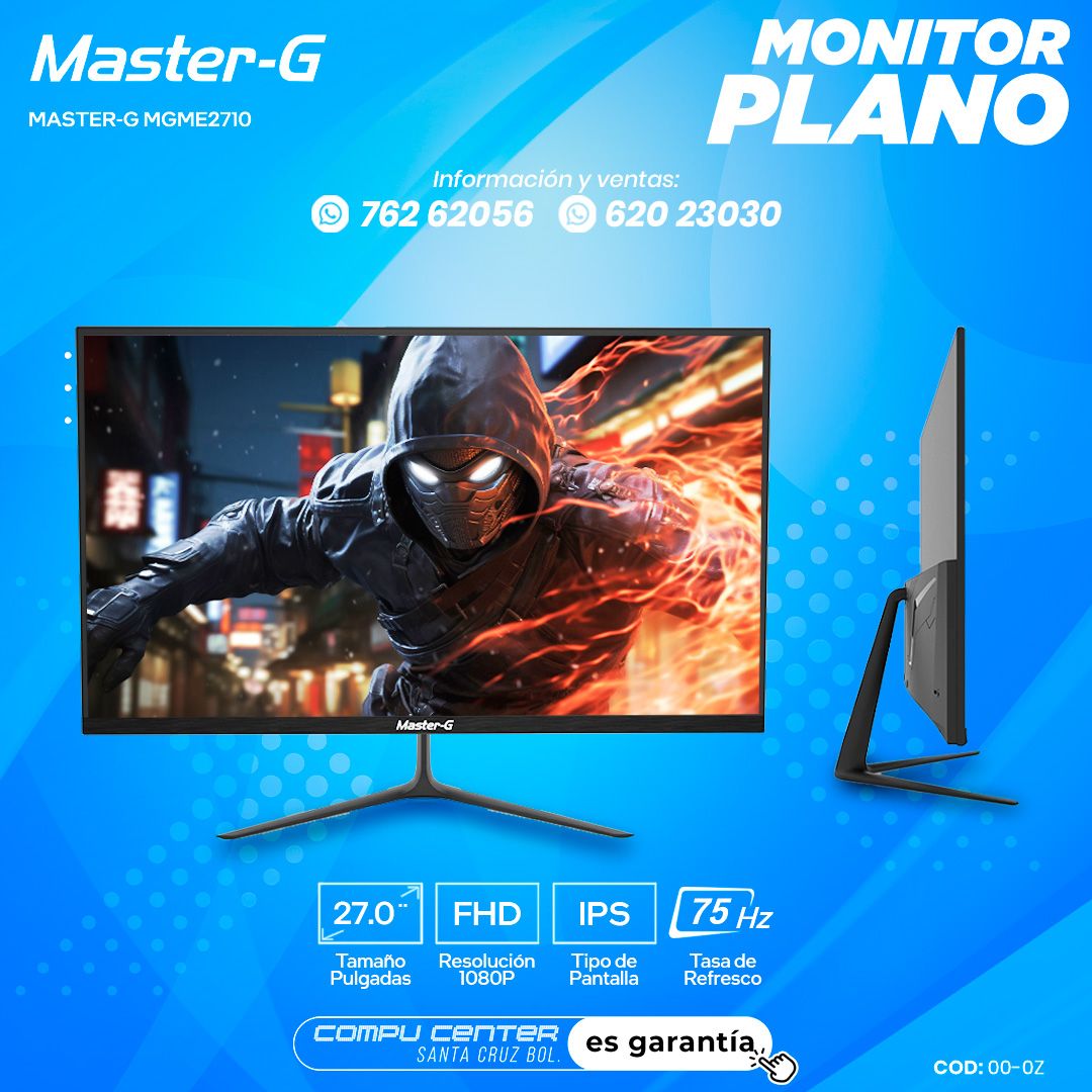 MASTER-G MGME2710 / 27.0¨ FHD / MONITOR PLANO / PANEL IPS / FRECUENCIA 75HZ