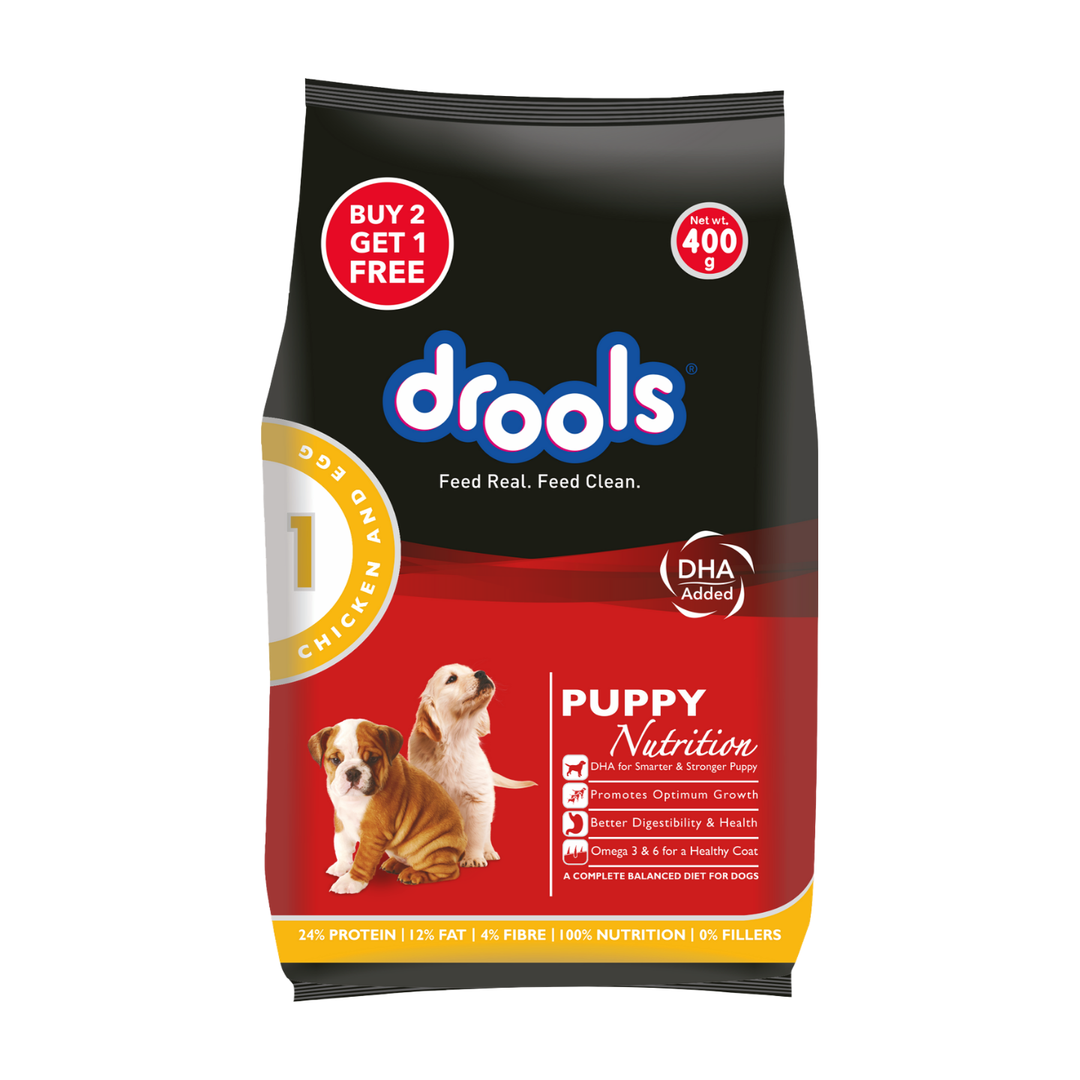 Drools Puppy Dry Food Chicken and Egg 400g