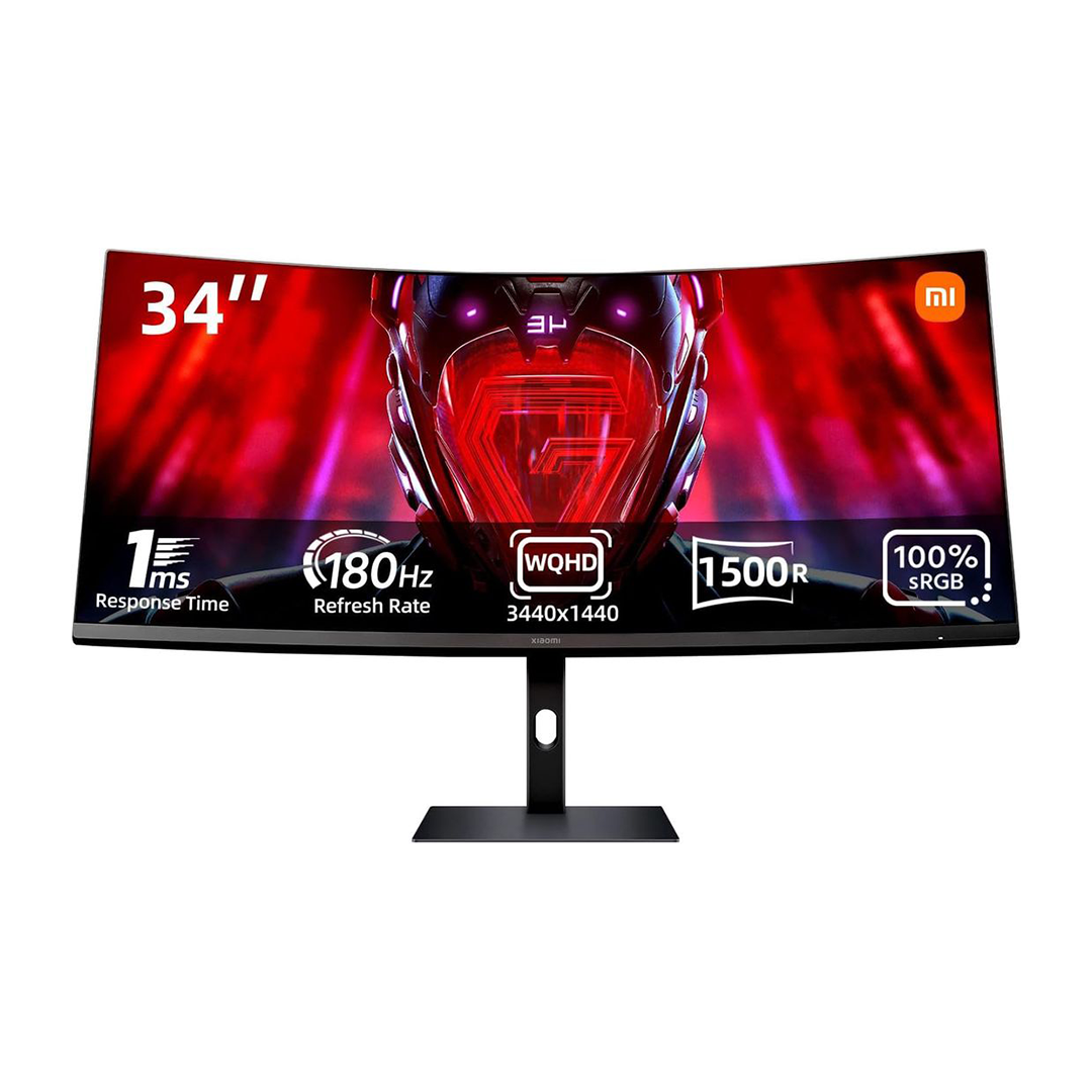 Monitor Curvo Gamer 34 polegadas 180Hz Alta taxa de atualização 1ms Fast FreeSync Premium Calibração profissional 95% DCI-P3 100% sRGB