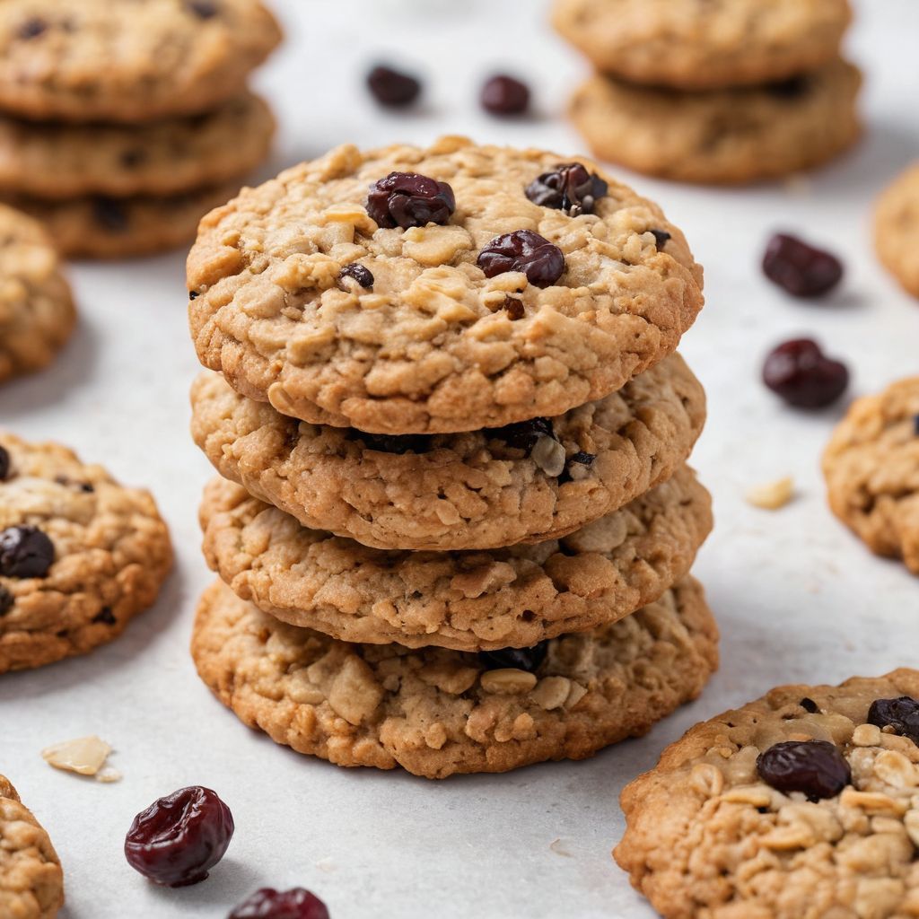 Soft and chewy oatmeal cookies with raisins – pack of 12. / Galletas suaves de avena con pasas – paquete de 12.