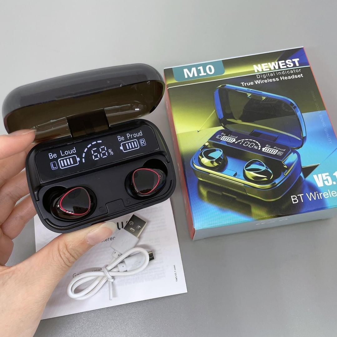 M10 True Wireless Earbuds with Reverse Charging Case – Power Your Sound and Your Phone