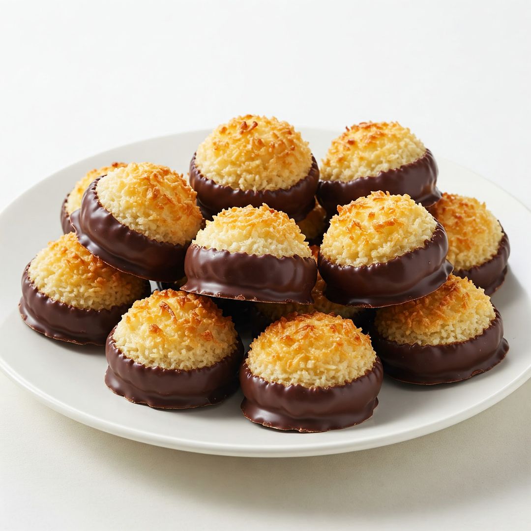 Chocolate Coated Macaroons