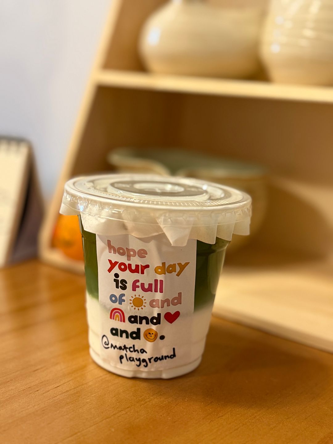 Matcha oatmilk latte (iced)