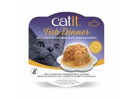 Catit Fish Dinner, Crab Flavour & Pumpkin 80 g, 